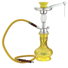 Fabricante Cachimbos de vidro Shisha para fumar com cor dourada (ES-HK-049)